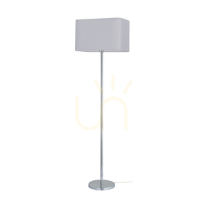 Lampa de podea Cadre, 1xE27, Max. 40 W, metal cromat / cablu din PVC transparent / abajur gri, 56 cm small 0