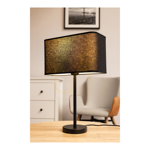 Lampa de masă Cadre, 1xE27, Max. 25 W, metal negru/cablu din PVC negru/abat-jour negru, 30 cm small 2