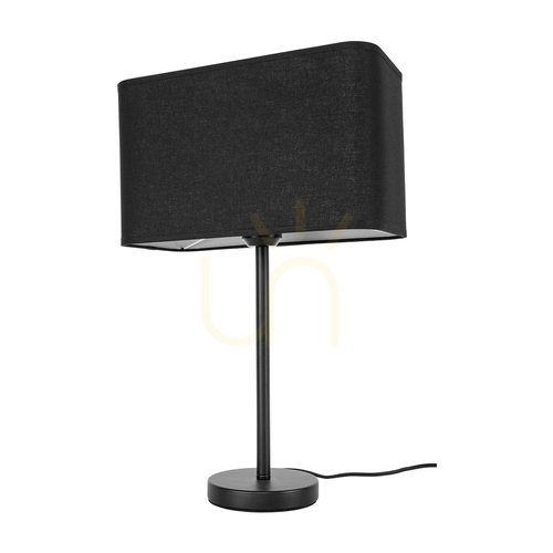 Verifica Lampa de masă Cadre, 1xE27, Max. 25 W, metal negru/cablu din PVC negru/abat-jour negru, 30 cm