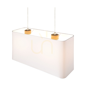 Lampă suspendată Cadre 2xE27 Max. 40 W, stejar uleiat / cablu din PVC transparent / abajur alb, 56 cm small 5
