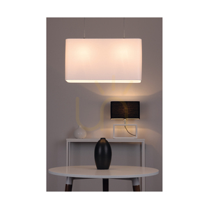 Lampă suspendată Cadre 2xE27 Max. 40 W, stejar uleiat / cablu din PVC transparent / abajur alb, 56 cm small 7