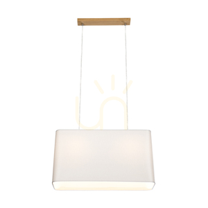 Lampă suspendată Cadre 2xE27 Max. 40 W, stejar tratat cu ulei/PVC transparent/gri, 56 cm small 3