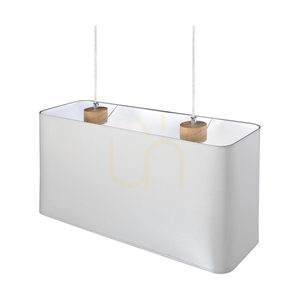 Lampă suspendată Cadre 2xE27 Max. 40 W, stejar tratat cu ulei/PVC transparent/gri, 56 cm small 4