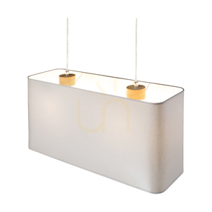 Lampă suspendată Cadre 2xE27 Max. 40 W, stejar tratat cu ulei/PVC transparent/gri, 56 cm small 5
