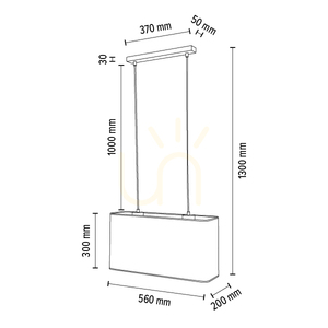 Lampă suspendată Cadre 2xE27 Max. 40 W, stejar tratat cu ulei/PVC transparent/gri, 56 cm small 6