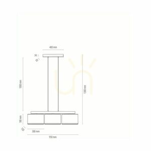 Lampă suspendată Cadre, 3xE27, Max. 25 W, stejar uleiat / cablu din PVC transparent / abajur alb, 95 cm small 2