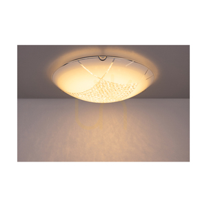 Lampa de tavan Carolina, include 1 bec LED de 2700K și 18W, corp metalic cromat/abat-jour din sticlă albă, Ø40 cm small 4