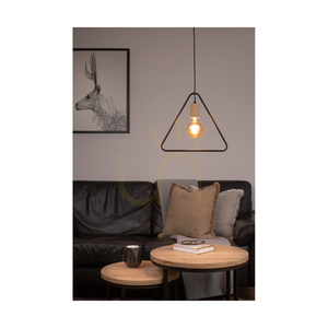 Lampa suspendată Carsten Wood, 1xE27, Max. 60 W, stejar lustruit cu ulei/metal negru/cablu din PVC negru, Ø 37 cm small 3