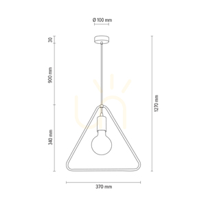 Lampa suspendată Carsten Wood, 1xE27, Max. 60 W, stejar lustruit cu ulei/metal negru/cablu din PVC negru, Ø 37 cm small 4