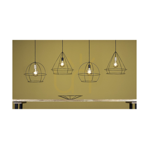 Lampa suspendată Casa Triango 1xE27 Max. 60 W, stejar uleiat/metal negru/cablu din PVC negru, Ø 48 cm small 2