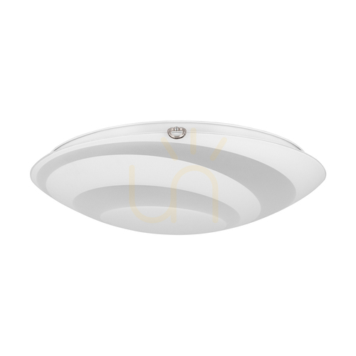 Verifica Lampă de tavan circulară, include 1x LED 2700K 30W, corp metalic cromat/abat-jour din sticlă albă, Ø50 cm