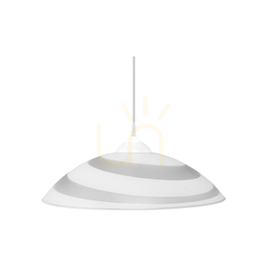 Lampă suspendată circulară, 1xE27, Max. 60 W, plastic alb / cablu din PVC alb / abajur din sticlă albă, Ø 40 cm small 1