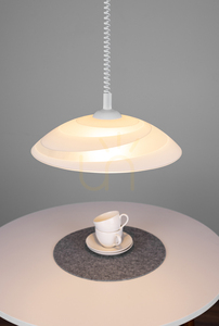Lampă suspendată circulară, 1xE27, Max. 60 W, plastic alb / cablu din PVC alb / abajur din sticlă albă, Ø 40 cm small 6