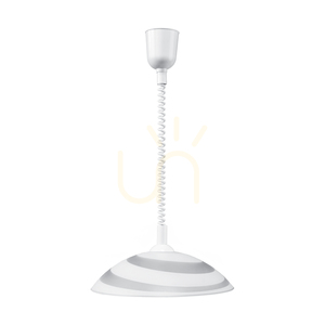 Lampă suspendată circulară, 1xE27, Max. 60 W, plastic alb/abat-jour din sticlă albă, Ø 35 cm small 0