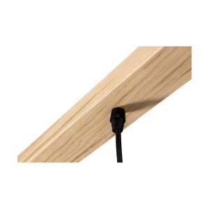 Lampa suspendată Clarte Wood, 3xE27, Max. 60 W, stejar uleiat/metal negru/cablu împletit negru, 55 cm small 2