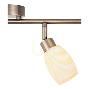 Lampa de tavan Clea, include 4 prize G9, Max. 28 W, patină metalică/abat-jour din sticlă de culoare ecru, 78 cm small 2
