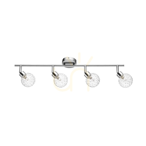 Lampă de tavan transparentă 4xG9, Max. 28 W, metal cromat/abat-jour din sticlă transparentă, 69 cm small 0