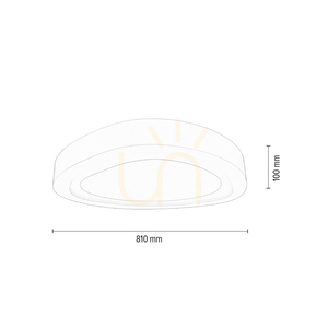 Lampă de tavan „Cloud”, include 1x LED 3000K 66W, metal alb, 80 cm small 2