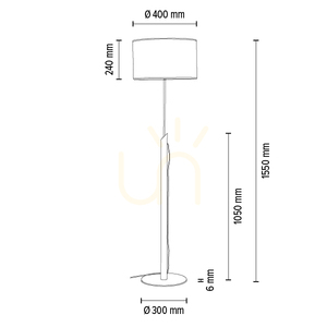 Lampa de podea Colette Grey, 1xE27, Max. 60 W, pin vopsit în gri, metal negru, cablu împletit negru, abajur gri, Ø 40 cm small 4