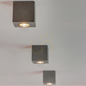 Lampa de tavan Concretedream Square, 1xGU10, Max. 6 W, gri beton, 10 cm small 1
