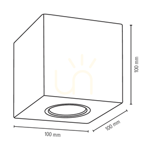 Lampa de tavan Concretedream Square, 1xGU10, Max. 6 W, gri beton, 10 cm small 3