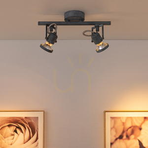 Lampa de tavan Concreto, 2xGU10, Max. 50 W, beton și metal, 28,5 cm small 2