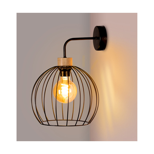 Aplică de perete Coop 1xE27 Max. 60 W, stejar uleiat/metal negru, 28 cm small 2