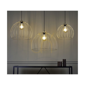 Lampă suspendată Coop, 1xE27, Max. 60 W, metal auriu/cablu din PVC negru, Ø 37 cm small 3