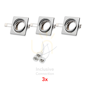 Set de spoturi de tavan Cristaldream, 3xGU10, Max. 50 W, metal cromat, 8,3 cm small 0