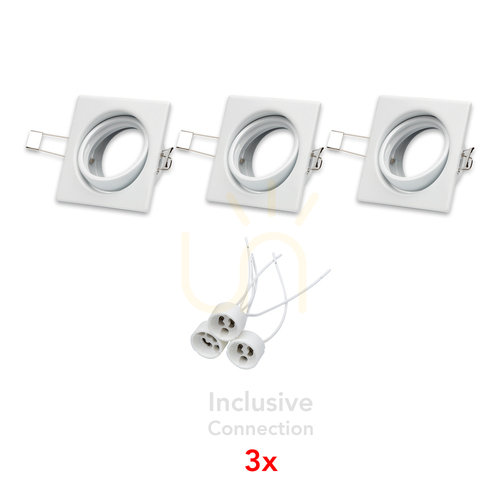 Verifica Set de spoturi de tavan Cristaldream, 3xGU10, Max. 50 W, metal alb, 8,3 cm