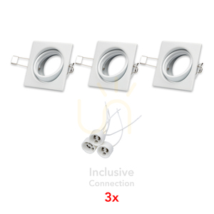 Set de spoturi de tavan Cristaldream, 3xGU10, Max. 50 W, metal alb, 8,3 cm small 0