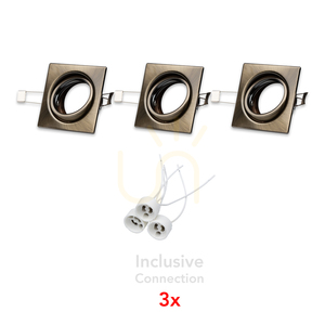 Set de corpuri de iluminat pentru tavan Cristaldream, 3xGU10, Max. 50 W, patină metalică, 8,3 cm small 0