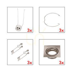 Set de spoturi de tavan Cristaldream, 3xGU10, Max. 50 W, metal satinat, 8,3 cm small 3