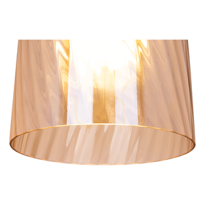 Lampa suspendată Daga, 1xE27, Max. 60 W, metal cromat/abat-jour din sticlă de culoarea șampaniei, Ø 18 cm small 2