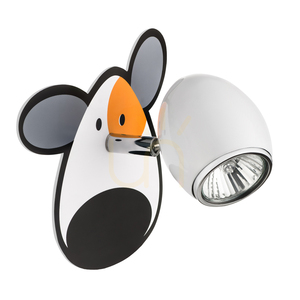 Aplică de perete „Doggy” 1xGU10 Max. 50 W, metal alb/cromat, cu model de câine, 18 cm small 2