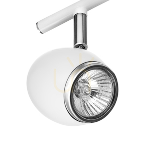 Lampa de tavan „Doggy”, 3xGU10, Max. 50 W, metal alb/cromat cu motiv de câine, Ø 40 cm small 1
