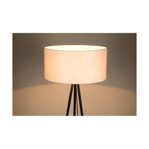 Lampa de podea Dove, 1xE27, Max. 40 W, metal negru/cablu din PVC negru/abat-jour alb, Ø 50 cm small 2