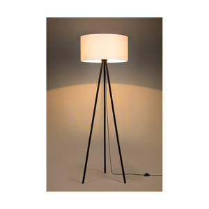 Lampa de podea Dove, 1xE27, Max. 40 W, metal negru/cablu din PVC negru/abat-jour alb, Ø 50 cm small 3