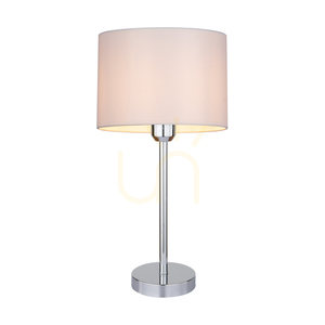 Lampa de masă Dove, 1xE27, Max. 40 W, metal cromat / cablu din PVC transparent / abajur alb, Ø 25 cm small 1