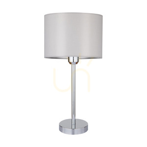Lampa de masă Dove, 1xE27, Max. 40 W, metal cromat / cablu din PVC transparent / abajur gri, Ø 25 cm small 0