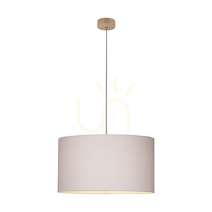 Lampă suspendată Dove 1xE27 Max. 60 W, stejar uleiat / cablu din PVC transparent / abajur alb, Ø 50 cm small 1
