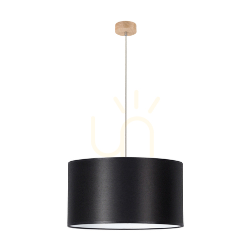 Verifica Lampă suspendată Dove 1xE27 Max. 60 W, stejar uleiat/PVC transparent/negru, Ø 50 cm