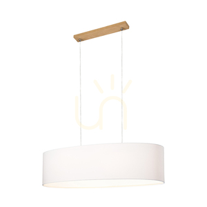 Lampa suspendată Dove 2xE27 Max. 40 W, stejar uleiat / cablu din PVC transparent / abajur alb, 80 cm small 3