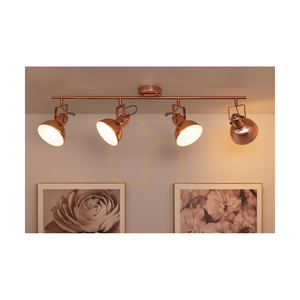 Lampă de tavan „Edit”, 4xE27, Max. 60 W, cupru, 86 cm small 3