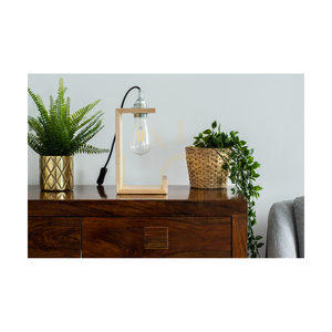 Lampa de masă Elle, 1xE27, Max. 15 W, stejar uleiat/negru, cablu împletit, 15 cm small 4