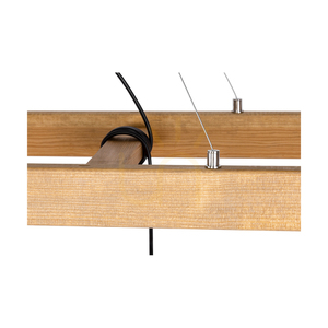 Lampa suspendată Eskalo, 5xE27, Max. 60 W, pin vopsit în maro / metal negru / cablu din PVC negru, 154 cm small 2