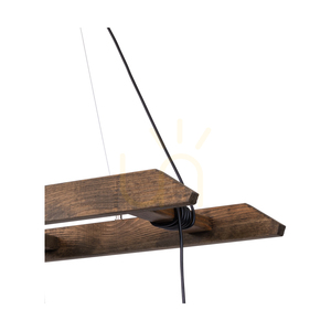 Lampa suspendată Eskalo, 5xE27, Max. 60 W, pin vopsit în nuanță de nuc / metal negru / cablu din PVC negru / abajur din metal negru, 154 cm small 2