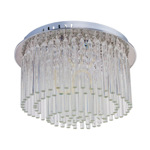 Lampa de tavan Euphoria, include 6 LED-uri de 3000K și 18W, metal cromat/cristale transparente, Ø40 cm small 0