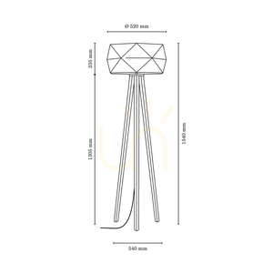 Lampa de podea Finja 1xE27 Max. 60 W, stejar uleiat / cablu împletit antracit / abajur maro, Ø 52 cm small 2