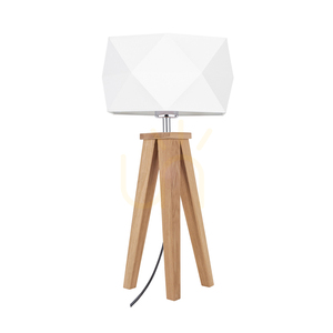 Lampa de masă Finja, 1xE27, Max. 60 W, stejar uleiat/antracit, cablu împletit/alb, abajur Ø 29 cm small 0